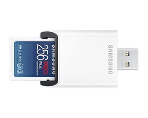 Memory card Samsung PRO Plus 2021 SDXC 256 GB Class 10 UHS-I|U3 V30 (MB-SD256KB|WW) цена и информация | Карты памяти для телефонов | pigu.lt