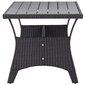 vidaXL Sodo stalas, juodos spalvos, 120x70x66cm, poliratanas цена и информация | Lauko stalai, staliukai | pigu.lt