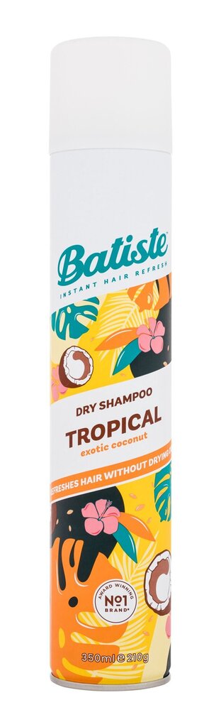 Sausas plaukų šampūnas Batiste Tropical su tropinių vaisių aromatu, 350 ml цена и информация | Šampūnai | pigu.lt