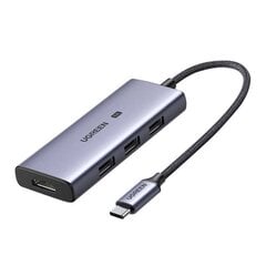 Adapteris Ugreen CM500 4-in-1, USB-C, 3x USB, 3.0 + HDMI2.1, 8K kaina ir informacija | Adapteriai, USB šakotuvai | pigu.lt