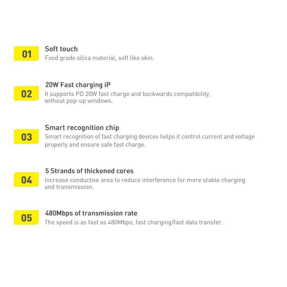 Baseus CAGD020001 kaina ir informacija | Laidai telefonams | pigu.lt