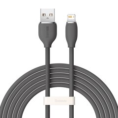 Baseus cable, USB cable - Lightning 2.4A, length 2 m Jelly Liquid Silica Gel - black цена и информация | Кабели для телефонов | pigu.lt