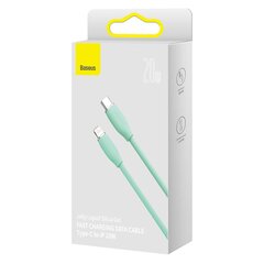 Baseus cable, USB Type C - Lightning 20W cable, length 2 m Jelly Liquid Silica Gel - green цена и информация | Кабели для телефонов | pigu.lt