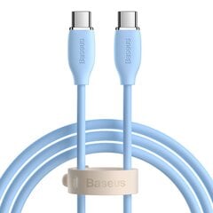 Baseus cable, USB Type C - USB Type C 100W cable, 1.2 m long Jelly Liquid Silica Gel - blue цена и информация | Кабели для телефонов | pigu.lt