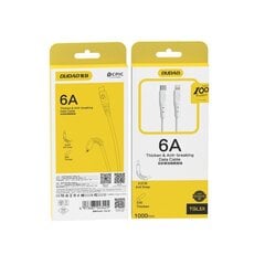 Dudao cable, USB Type C cable - Lightning 6A 65W PD white (TGL3X) цена и информация | Кабели для телефонов | pigu.lt