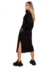 Платье макси с высоким воротником M622, черное цена и информация | Платья | pigu.lt