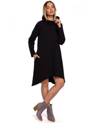 Платье с асимметричным подолом M551, черное цена и информация | Платья | pigu.lt