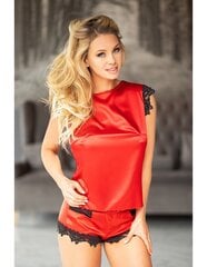PHAI SET, красный сатин цена и информация | Женские пижамы, ночнушки | pigu.lt