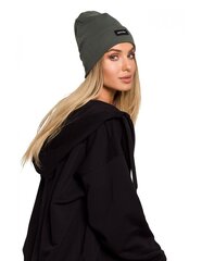 Хлопковая шапка с отворотом и значком M624 Beanie, армейский зеленый цвет цена и информация | Женские шапки | pigu.lt