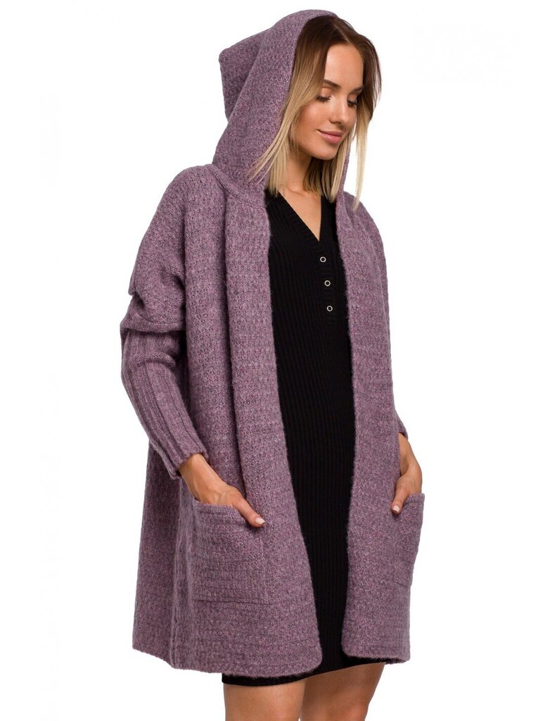 Kardiganas moterims Moe M556, violetinis kaina ir informacija | Megztiniai moterims | pigu.lt