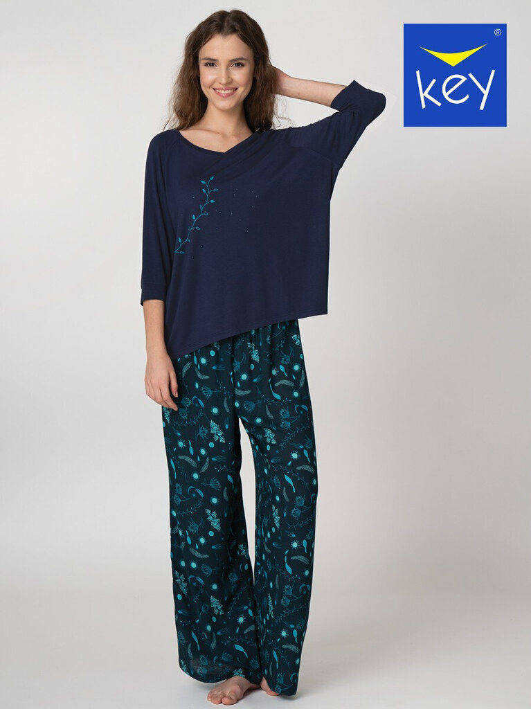 Pižama moterims Key LNS 965 A22 BFN-M-73883, mėlyna kaina ir informacija | Naktiniai, pižamos moterims | pigu.lt
