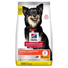 Hills Science Plan Perfect Digestion Small & Mini Canine Adult 1+ šunų maistas su vištiena, 1,5 kg kaina ir informacija | Sausas maistas šunims | pigu.lt