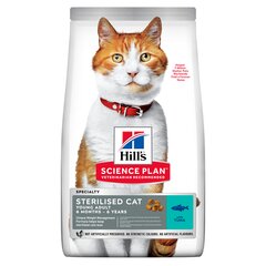 Корм для кошек Hill's Science Plan Sterilised Cat Young Adult с тунцом, 3 кг цена и информация | Сухой корм для кошек | pigu.lt