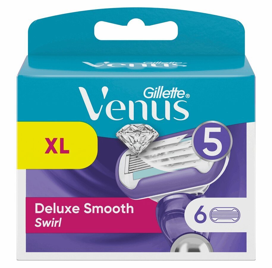 Skutimosi galvutės Gillette Venus Swirl 6 vnt. цена и информация | Skutimosi priemonės ir kosmetika | pigu.lt