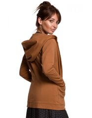 Женская куртка без застежки с капюшоном B180 - коричневая цена и информация | Женские пиджаки | pigu.lt