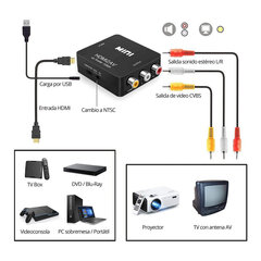 Signal Repeater HDMI - AV 3 x RCA цена и информация | Аксессуары для фотоаппаратов | pigu.lt