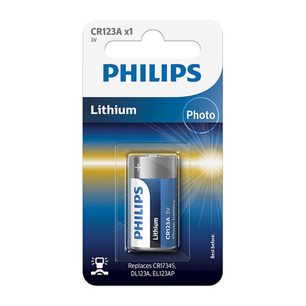 Philips CR123A 3 V 1500 mAh elementas kaina ir informacija | Elementai | pigu.lt