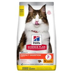 Сухой корм Hill's Science Plan Perfect Digestion Adult 1+для кошек с курицей и коричневым рисом, 7 кг цена и информация | Сухой корм для кошек | pigu.lt