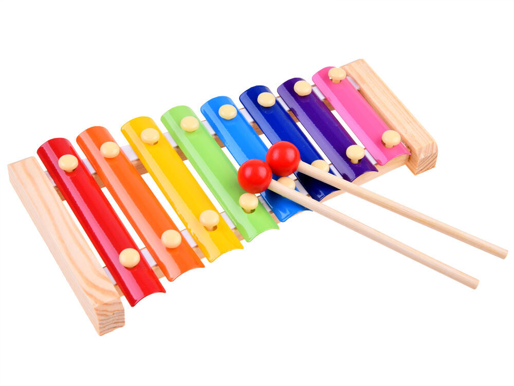Medinis spalvotas ksilofonas kaina ir informacija | Lavinamieji žaislai | pigu.lt