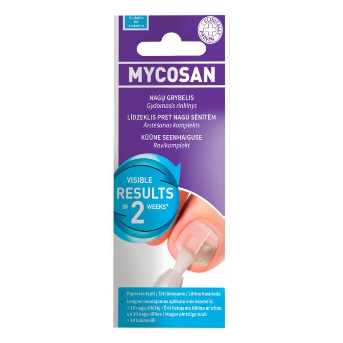 Nagų priežiūros rinkinys Mycosan, 11 vnt. kaina ir informacija | Nagų lakai, stiprintojai | pigu.lt