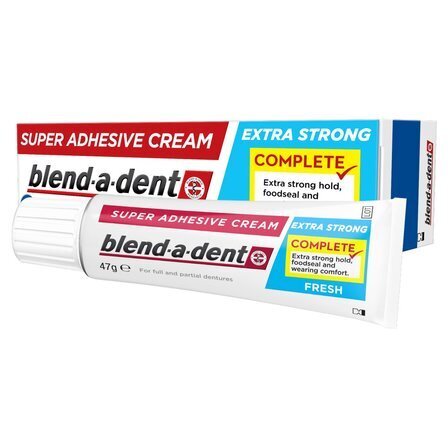 Kremas protezams Blend-A-Dent Extra Stark Fresh Mint, 47g kaina ir informacija | Dantų šepetėliai, pastos | pigu.lt