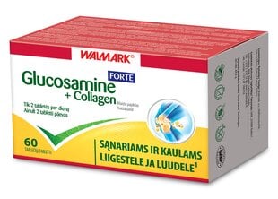 Maisto papildas Glucosamine + Collagen forte, 60 tablečių kaina ir informacija | Papildai ir preparatai sąnariams | pigu.lt