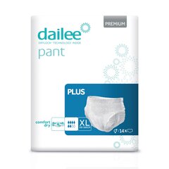 Подгузники DAILEE PANT PREMIUM, PLUS XL, 14 шт. цена и информация | Подгузники, прокладки, одноразовые пеленки для взрослых | pigu.lt