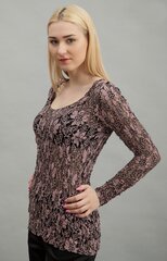 Блуза из гипюра, розовая цена и информация | Женские блузки, рубашки | pigu.lt