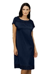 Атласная ночная сорочка Lega SN05, тёмно-синий цена и информация | Женские пижамы, ночнушки | pigu.lt