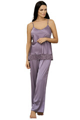 Atlasinė pižama moterims Lega SP04, violetinė kaina ir informacija | Lega Apranga, avalynė, aksesuarai | pigu.lt