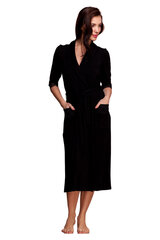 Вискозный халат Lega HLV04, черный цена и информация | Женские халаты | pigu.lt