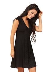 Вискозная ночная сорочка Lega NMV74, чёрный цена и информация | Женские пижамы, ночнушки | pigu.lt