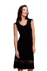 Вискозная ночная сорочка Lega NMV63, чёрный цена и информация | Женские пижамы, ночнушки | pigu.lt