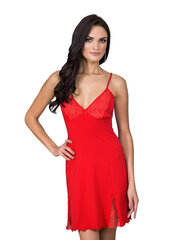 Хлопковая ночная сорочка Lega NM52, красный цена и информация | Женские пижамы, ночнушки | pigu.lt