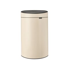 Brabantia šiukšliadėžė Touch, 40 l, smėlio spalvos kaina ir informacija | Šiukšliadėžės | pigu.lt