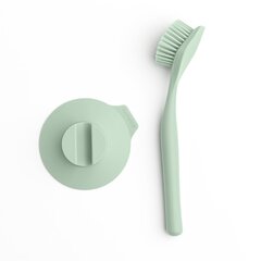 Щетка для мытья посуды на присоске - Jade Green цена и информация | Кухонная утварь | pigu.lt