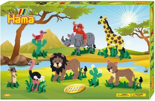 Hama karoliukų rinkinys Safari цена и информация | Развивающие игрушки | pigu.lt