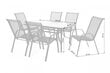 Lauko baldų komplektas Sevilla 150 cm, 6+1, rudas/pilkas kaina ir informacija | Lauko baldų komplektai | pigu.lt