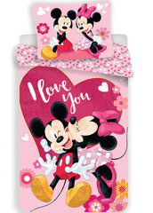 Комплект детского постельного белья Minnie and Mickey Mouse, 140х200 см, 2 части цена и информация | Детское постельное бельё | pigu.lt