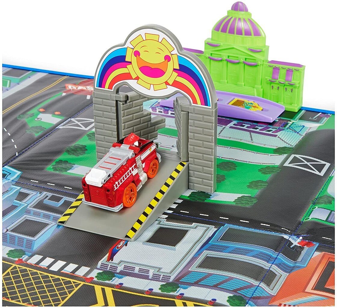 Paw Patrol The Movie - True Metal - Adventure City Playmat - žaidimų kilimėlis Kepu Patrol + 2 automobiliai. цена и информация | Žaislai berniukams | pigu.lt