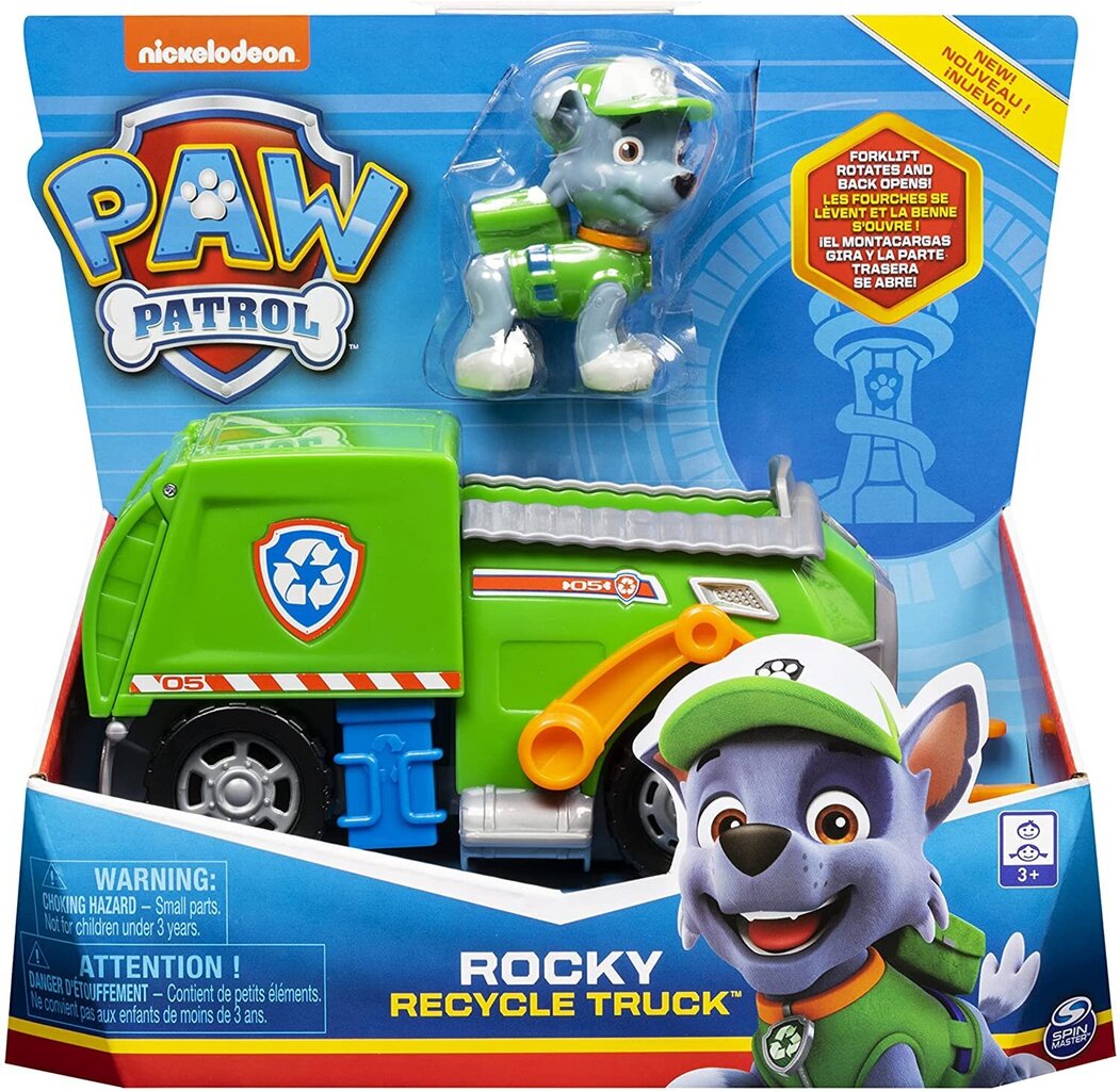 Paw Patrol Rocky Recycle Truck - šiukšlių sunkvežimis Rocky kaina ir informacija | Žaislai berniukams | pigu.lt