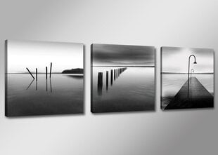 3 dalių paveikslas - Koliažas jūra 150x50 цена и информация | Репродукции, картины | pigu.lt