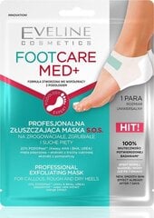 Отшелушивающая экспресс-маска для пяток EVELINE Foot Care Med +, 1 пара цена и информация | Кремы, лосьоны для тела | pigu.lt