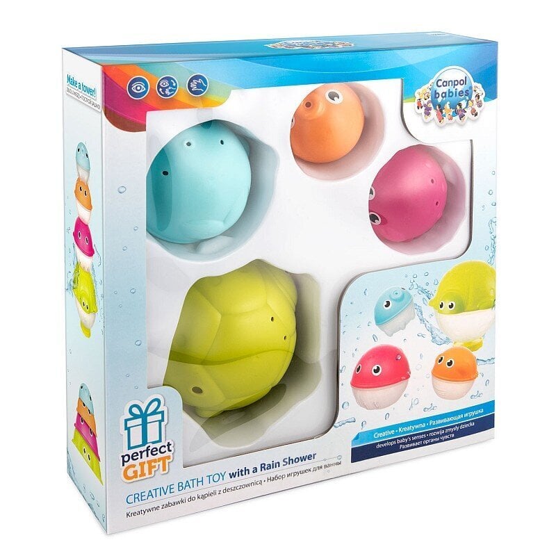 Vonios žaislų rinkinys Canpol Babies Ocean, 4 vnt, 79/106 цена и информация | Žaislai kūdikiams | pigu.lt
