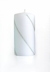 Парафиновая свеча Bolero 7хh10 см, белая матовая цена и информация | Подсвечники, свечи | pigu.lt