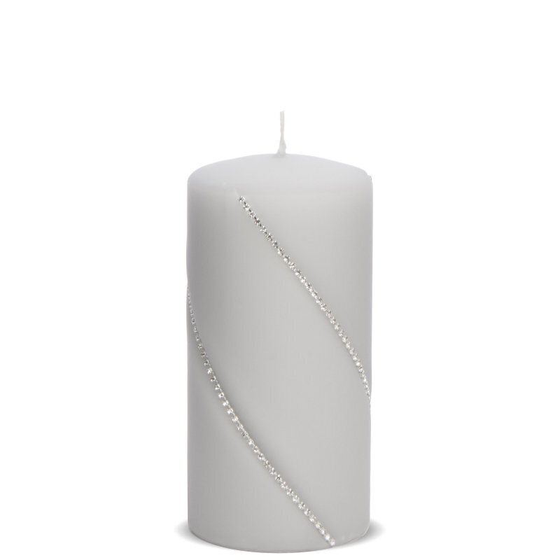 Parafino žvakė Bolero 7xh10cm, pilka matinė kaina ir informacija | Žvakės, Žvakidės | pigu.lt