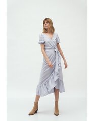 Серое платье-конверт в стиле бохо - S165 цена и информация | Платья | pigu.lt