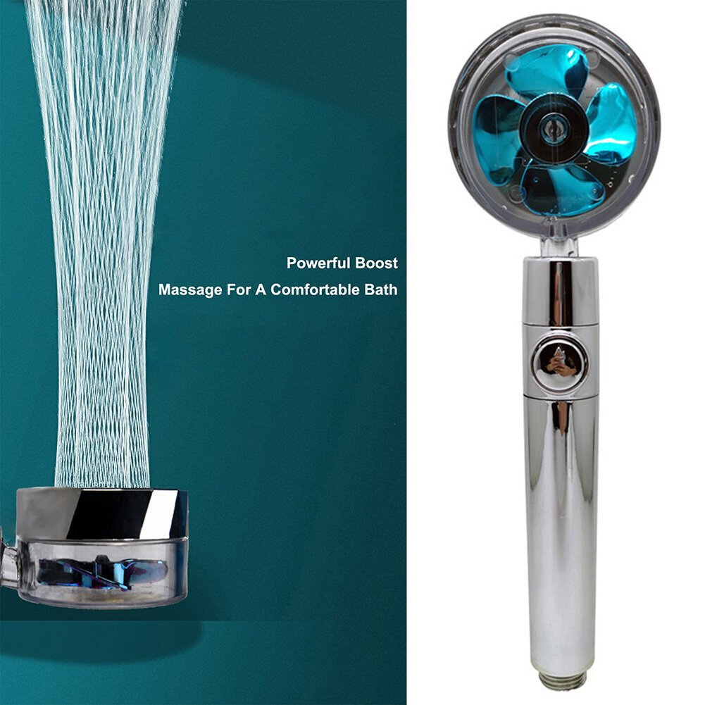 Dušo galvutė, rankinis instrumentas su turbina (taupyti vandenį ir padidinti slėgį) kaina ir informacija | Maišytuvų ir dušų priedai | pigu.lt