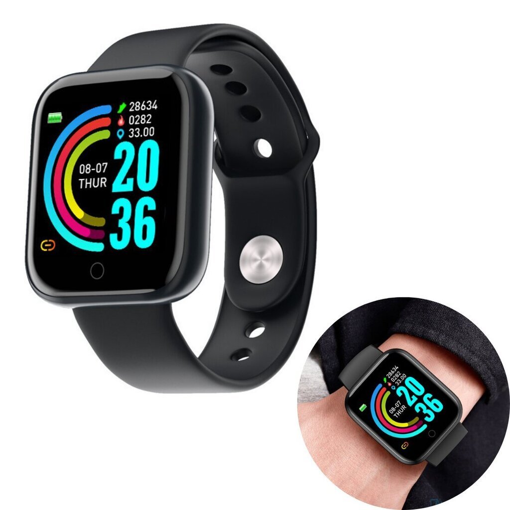 D20s Black kaina ir informacija | Išmanieji laikrodžiai (smartwatch) | pigu.lt
