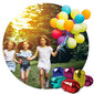 Helio balionas 0,42 m3 su balionais ir juostele цена и информация | Balionai | pigu.lt